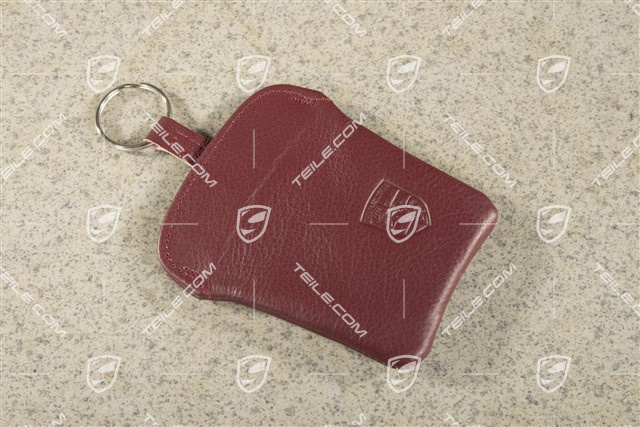 Key Case / Key pouch, wine red, leather, Porsche 911 70's to 90's