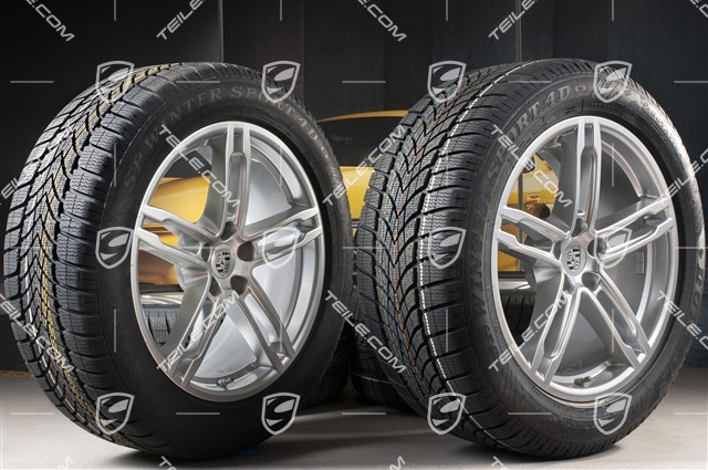 19-inch "Macan Turbo" winter wheels set, rims 8J x 19 ET21 + 9J x 19 ET21 + NEW Dunlop winter tyres 235/55 R19 + 255/50 R19, with TPMS