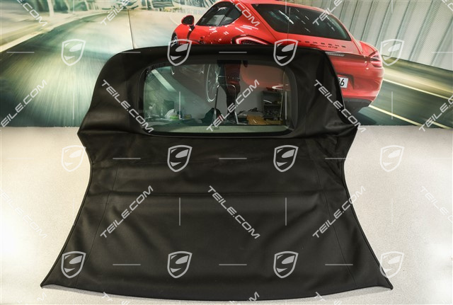 Verdeckbezug, cabrio, schwarz, Leinwand/Stoff beschädigt
