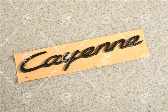 Coupe, Badge / Emblem CAYENNE Silky gloss Black