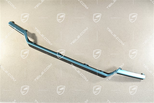 Rear bumper cover trim, lower,  stainless steel, black matte