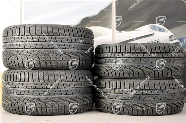 19" winter wheel set Carrera, wheels 8,5J x 19 ET54 + 11J x 19 ET48 + Pirelli winter tyres 235/40 R19 + 295/35 R19, without TPM.