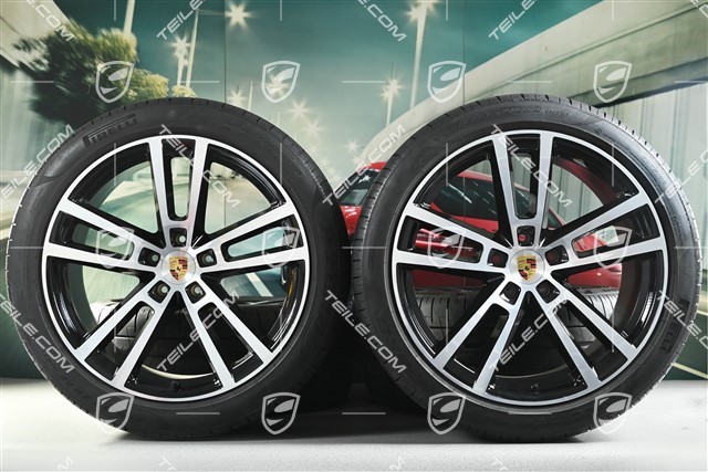 22" Sport Design Sommerräder, Felgen 10J x 22 ET48 +11,5J x 22 ET61 + Pirelli Sommerreifen 285/40 R22 + 315/35 R22, DOT/Bj. 2024, Laufleistung ca. 30 Km