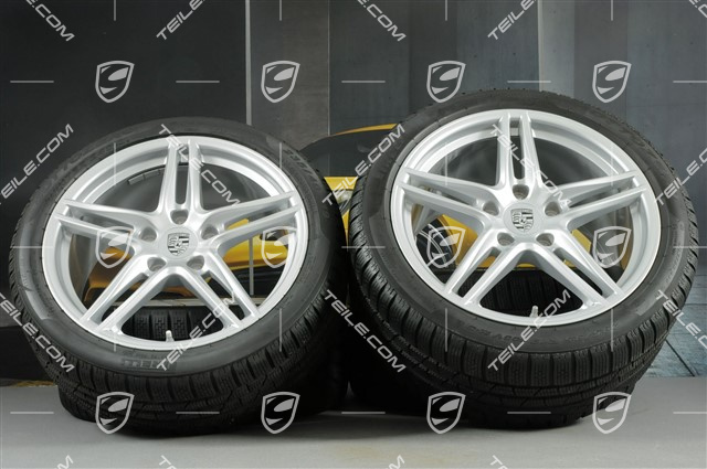 19-inch winter wheels set "Carrera", rims 8,5J x 19 ET50 + 11J x 19 ET77 + NEW Pirelli Sottozero II winter tyres 235/40 R19 + 295/35 R19