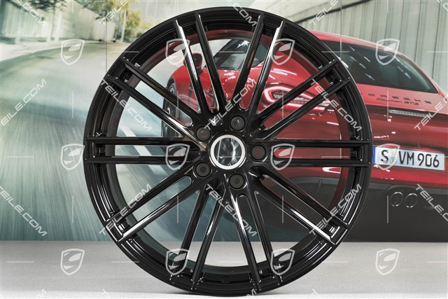 22-inch wheel rim set, Turbo IV, 10J x 22 ET48 + 11,5J x 22 ET61, black high gloss