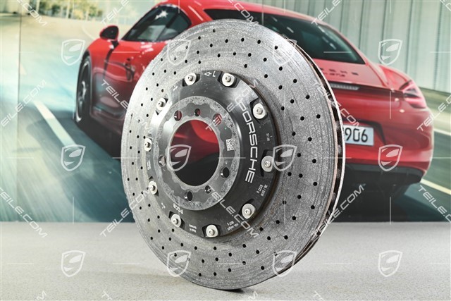 PCCB Ceramic brake disc, 991.2 C2 / C2S / C4 / C4S / 991.1 Turbo / 991.2 Turbo, damaged, L