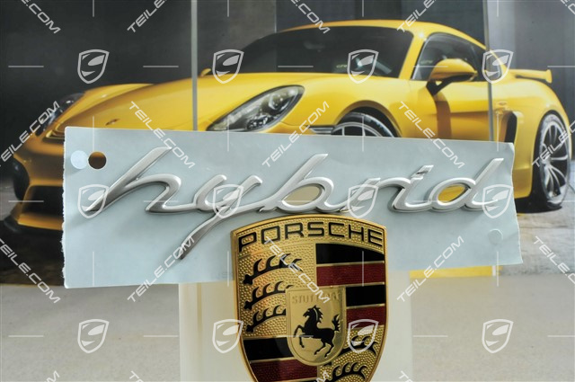 Lateral "Hybrid" logo, chrome, L