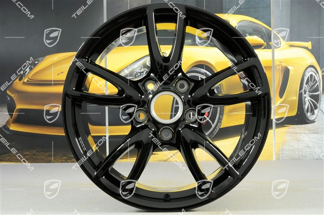 18" felga Carrera IV (Facelift), 8J x 18 ET57, czarny wysoki połysk