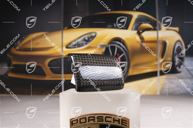 Dashboard / cup holder trim moulding, LHD, Carbon fiber, L