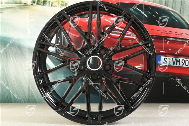 21-inch wheel rim, Cayenne RS Spyder Design, 9,5J x 21 ET46, black high gloss