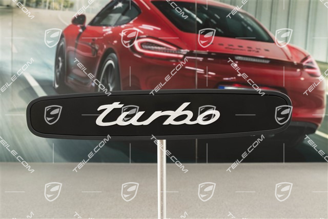 Emblemat / napis tapicerki tylnej półki, TURBO