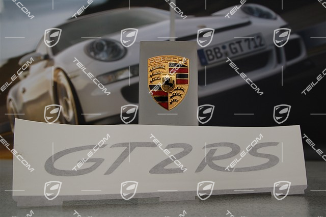 "GT2 RS" lateral logo (door), white gold metallic "GT2 RS" lateral logo (door), white gold metallic
