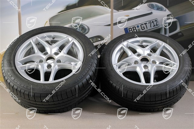 17-inch Boxster III winter wheel set, front wheels 7J x 17 ET55 + rear 8,5J x 17 ET40, tyres 205/55 R17 + 235/50 R17, without TPM