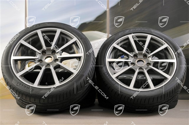 20" Carrera Classic II Sommerräder Satz, 8,5J x 20 ET51 + 11J x 20 ET70 + NEUE Pirelli Sommerreifen 245/35 ZR20 + 295/30 ZR20