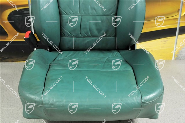 Seat, el. adjustable, heating, leather, Nephrite green, Draped, damage, L