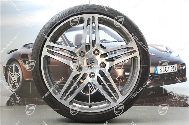 19" Komplet kół letnich Turbo I, felgi 8 J x 19 ET 57 + 11 J x 19 ET 51 + NOWE opony letnie 235/35 ZR 19 + 305 /30 ZR 19