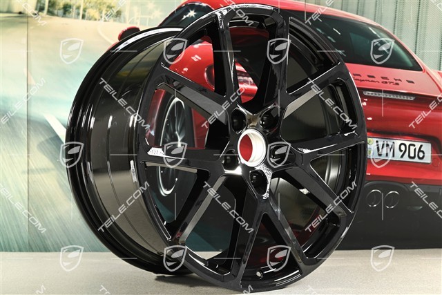 21" Felge Panamera Sport Design, 11,5J x 21 ET69, schwarz hochglanz