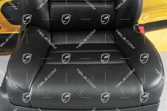Sitz, el. einstellbar, Heizung, Lordosenstuetze, Leder, schwarz, beschädigt, R