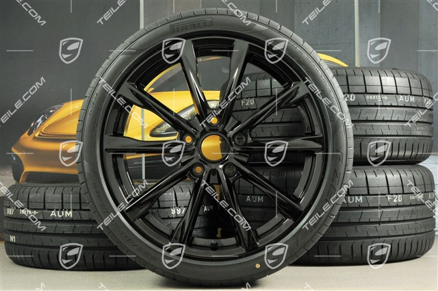 19-inch Boxster S summer wheel set, rims 8J x 19 ET57 + 10J x 19 ET45 + NEW Pirelli P Zero summer tyres 235/40 R19 + 265/40 R19