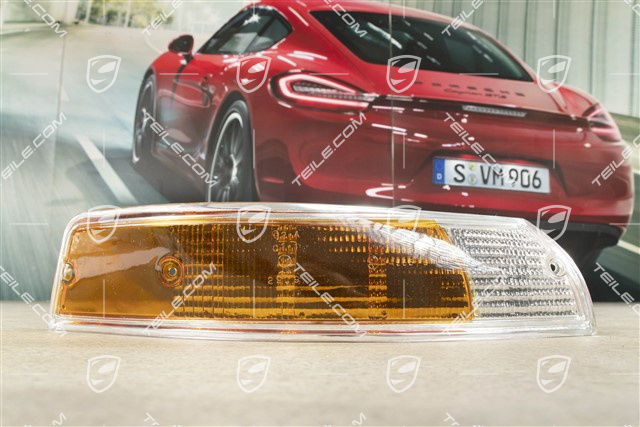 Lichtscheibe für Blinkleichte, Scheinwerferglas, Rand Aluminium, R