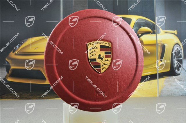 Airbag-Einheit, Leder, Carrerarot Airbag-Einheit, Leder, Carrerarot