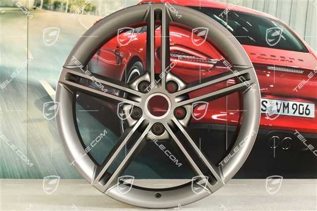 21" Felge Mission E Design, 9,5J x 21 ET60, Platinum Seidenmatt