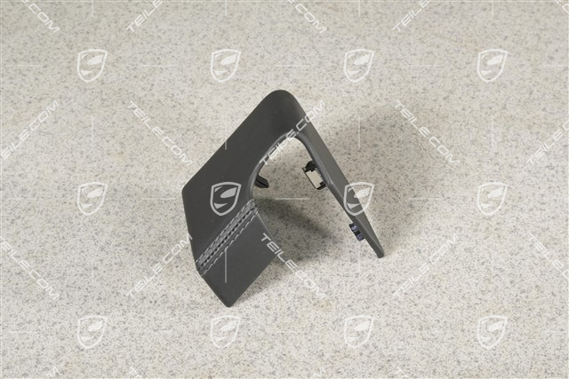 Lederblende, Türgriff, innen, Schwarz, L