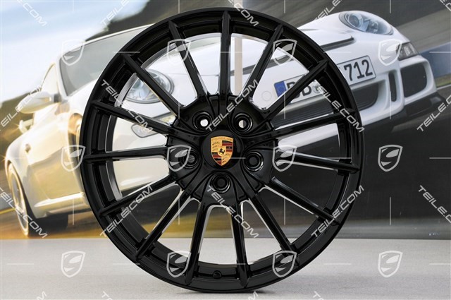 20" Komplet felg Panamera Sport, 2 x 9,5J x 20 ET 65 + 2 x 11,5 J x 20 ET 63, czarne