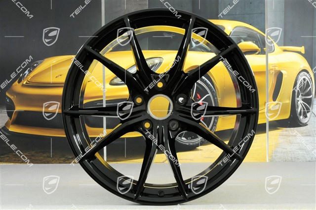 20-inch wheel rim set Carrera S IV, 8J x 20 ET57 + 10J x 20 ET45, Jet Black Metallic