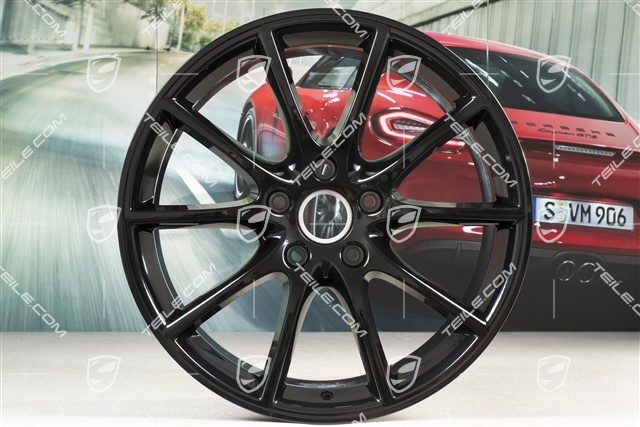 20-inch wheel rim, Cayenne Design, 9J x 20 ET50, black high gloss