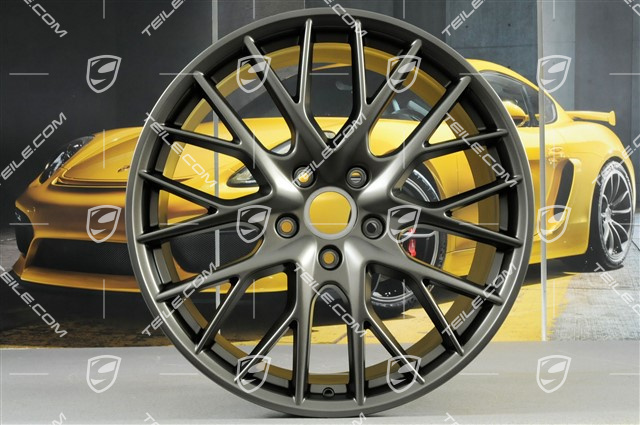 21-inch wheel rim set Panamera Sport Design, 9,5J x 21 ET71 + 10,5J x 21 ET71, Platinum satin-matte / WINTER