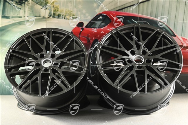 21-inch wheel rim set Cayenne RS Spyder Design, 11J x 21 ET58 + 9,5J x 21 ET46, Turbonite