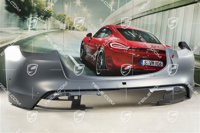 Rear bumper, ultrasound parking aid with side protection