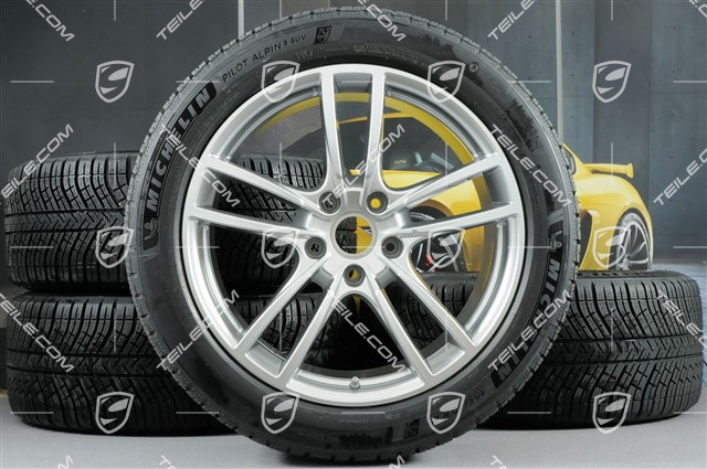 20" Cayenne COUPE Sport Winterräder Satz, Felgen 9J x 20 ET50 + 10,5J x 20 ET55 + NEUE Michelin Winterreifen 275/45 R20 + 305/40 R20, mit RDK-Sensoren