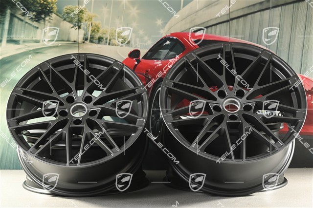 22-Zoll-Felgensatz Macan RS Spyder Design, 9J x 22 ET29 + 11J x 22 ET47, Vesuvgrau
