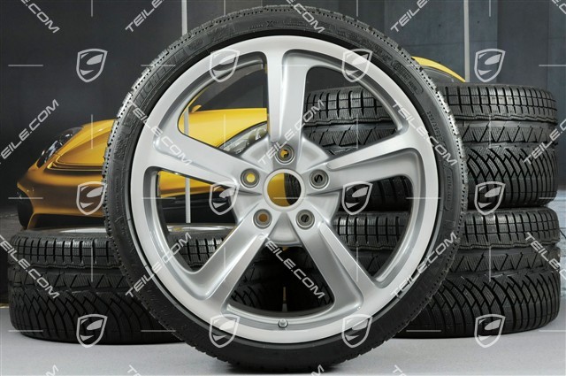 20-inch Cayman GT4 SportTechno winter wheels set, rims 8,5J x 20 ET57 + 10J x 20 ET50 + NEW Michelin winter tyres 235/35 R20 + 275/30 R20, with TPMS