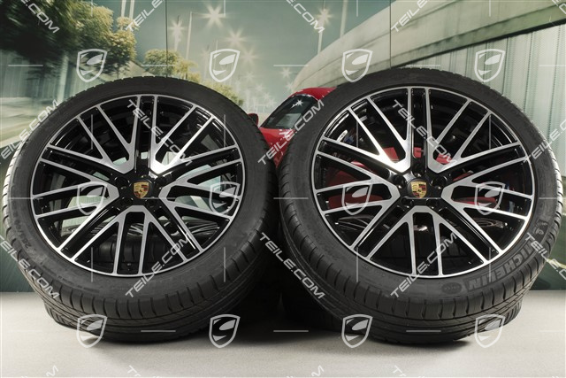 21" Turbo Design summer wheel set, wheel rims 9,5J x 21 ET27 + 10J x 21 ET19 + NEW Michelin summer tyres 265/40 R21 + 295/35 R21, with TPM