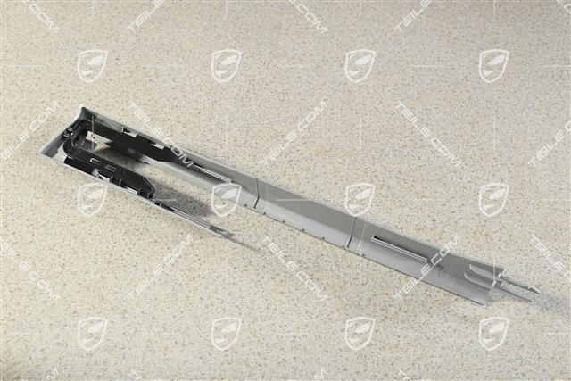 Abdeckung, Abdeckschiene für Vordersitz, Vorne, Stahlgrau, L