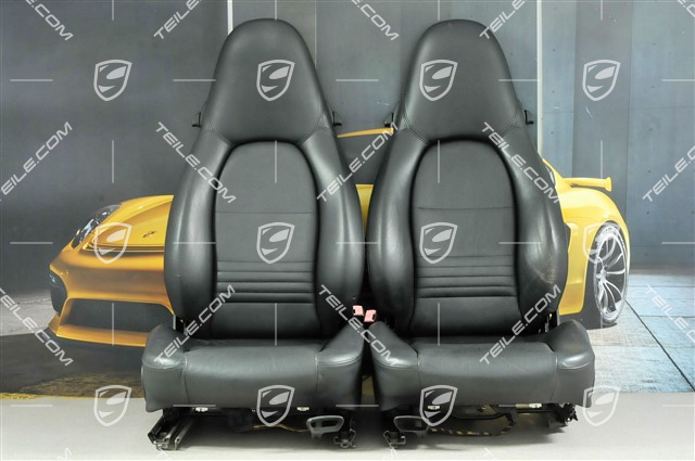 Sitze, manual einstellbar, heizung, Leder, Schwarz, Satz (L+R)
