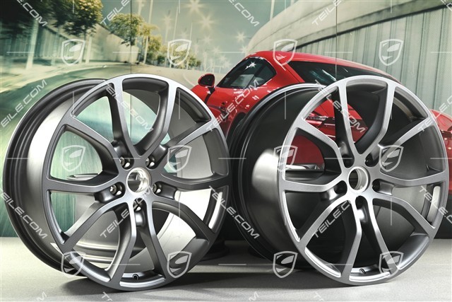 21" Felgensatz Exclusive Design, 9,5J x 21 ET46 + 11J x 21 ET58, vesuvgrau