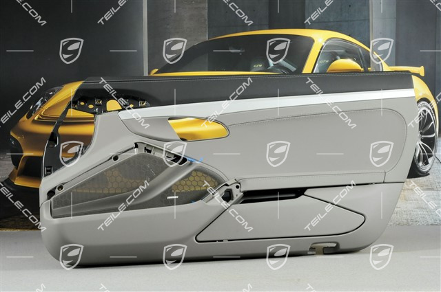Türverkleidung, KESSY / BOSE / Zierblende Türtafel Galvanisiert, Leder Schwarz/Platingrau, R Türverkleidung, KESSY / BOSE / Zierblende Türtafel Galvanisiert, Leder Schwarz/Platingrau, R