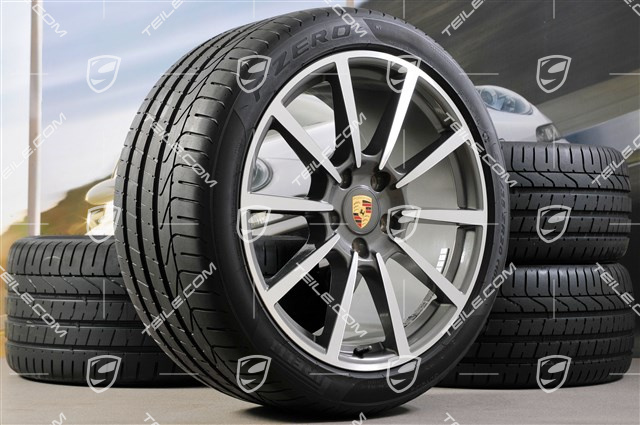 20-inch Carrera Classic II summer wheel set, 8,5J x 20 ET51 + 11J x 20 ET70, Pirelli summer tires 245/35 ZR20 + 295/30 ZR20