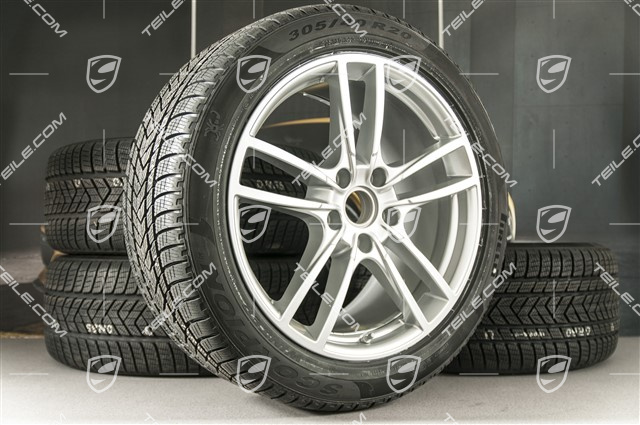 20-inch Cayenne COUPE Sport winter wheel set, rims 9J x 20 ET50 + 10,5J x 20 ET55 + Pirelli winter tyres 275/45 R20 + 305/40 R20, with TPMS