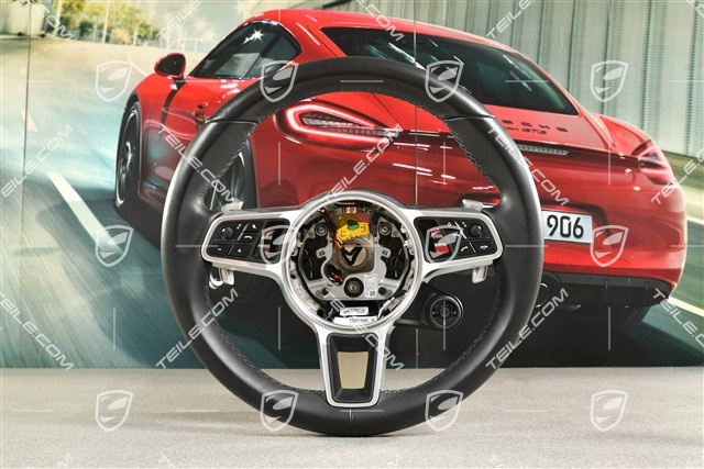 Multifunktionslenkrad, 3-Speichen, Beheizbar, Leder Schwarz / Sport Chrono Hybrid