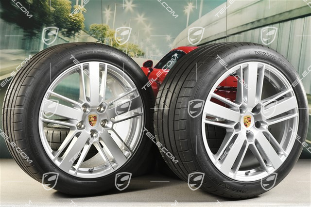 20" Panamera Design 2 Sommerräder, Felgen 9,5J x 20 ET71 + 11,5J x 20 ET68 + Hankook Sommerreifen 275/40 ZR20 + 315/35 ZR20, mit RDK-Sensoren