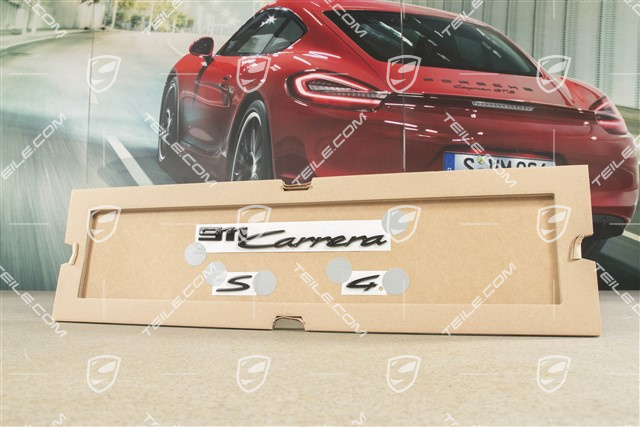 Logo "911 Carrera 4S", black