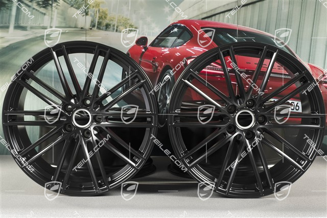 22-inch wheel rim setTurbo IV, 11,5J x 22 ET52 + 10J x 22 ET48, for Coupé, black satin-mat
