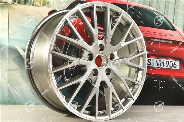 21" Felge Panamera Exclusiv Design, 9,5J x 21 ET71, Platinsilber-Metallic