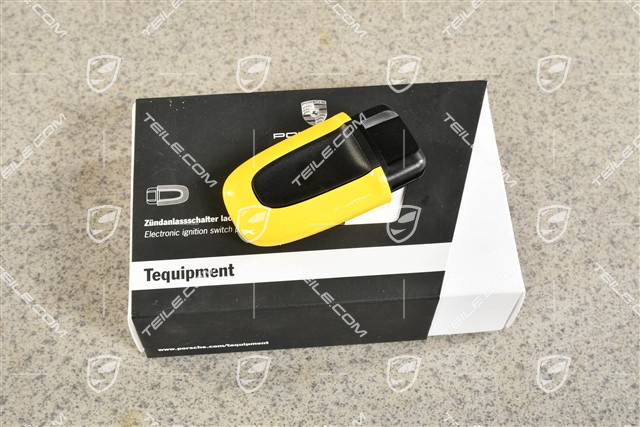 Ignition starter switch, lacquered Racing Yellow, KESSY / Entry and Drive