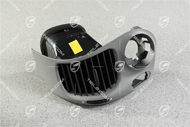 Dashboard side vent / defroster trim / cover, Graphite grey, L